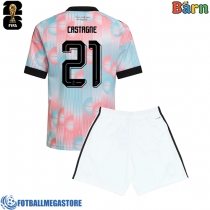 Fotballdrakt Barn Belgia Timothy Castagne #21 Bortedraktsett VM 2026 Kortermet (+ Korte bukser)